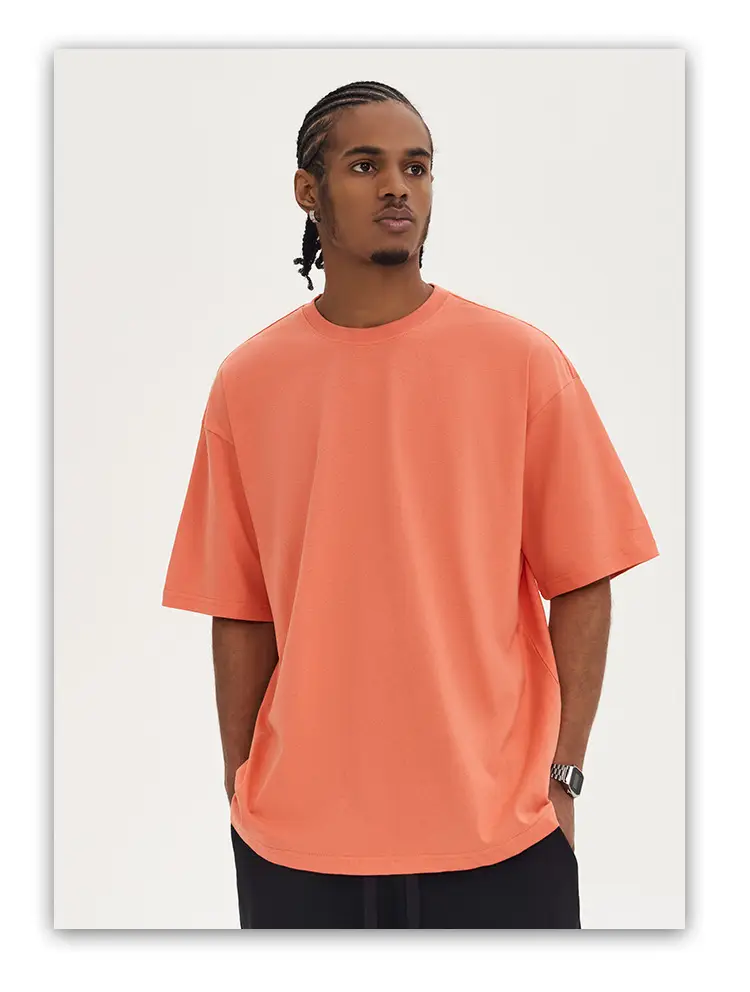 Men White Cotton T-Shirt Short Sleeve 220G — feature 29