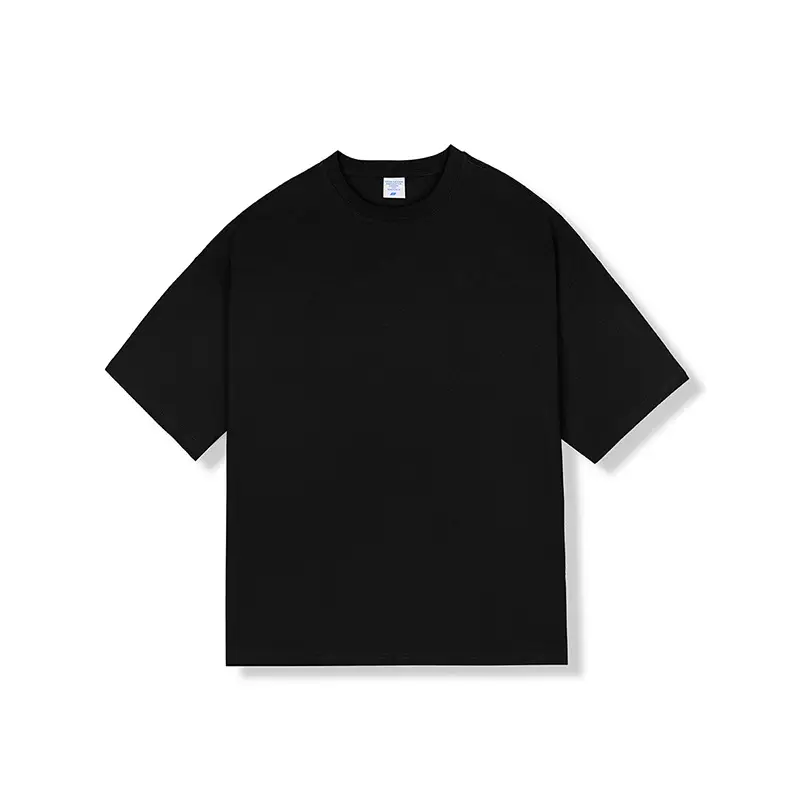 Men White Cotton T-Shirt Short Sleeve 220G - Image 2