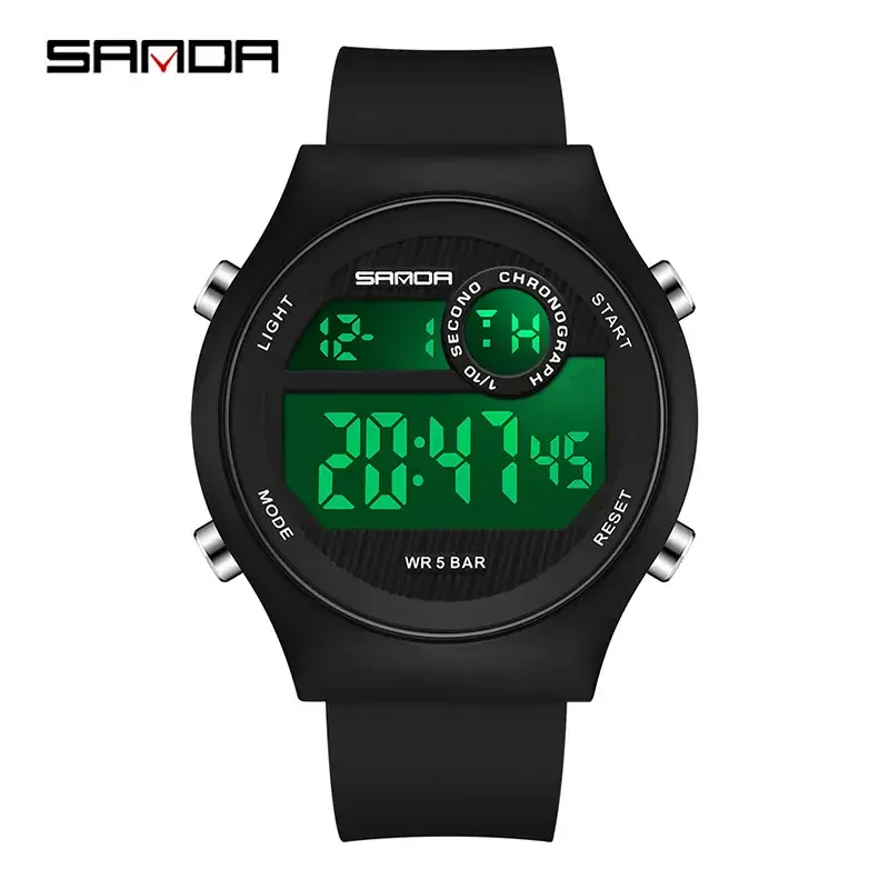 Sanda Multifunctional Digital Watch for Men Women Waterproof Luminous - Image 2