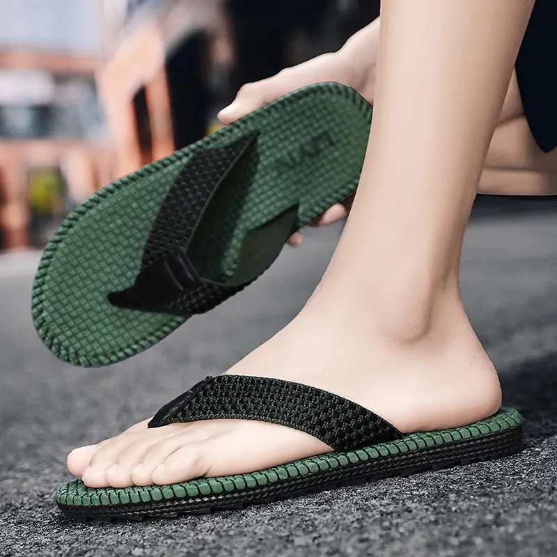2022 Green Korean Style Casual Sandals