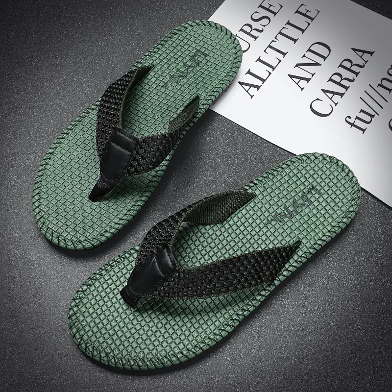2022 Green Korean Style Casual Sandals