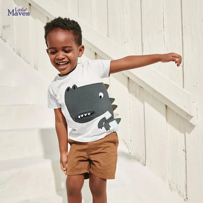 Little Maven Kids T-Shirt Short Sleeve Cotton Summer - Image 2