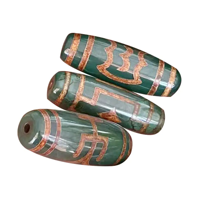 Natural Chrysoprase Agate 40mm Green Old Pattern - Image 5