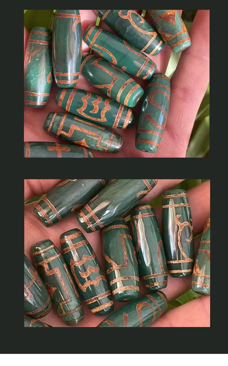 Natural Chrysoprase Agate 40mm Green Old Pattern — feature 8