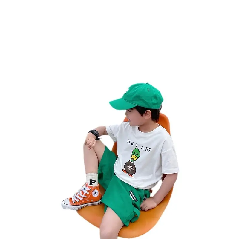Boys Fine Art Duck T-Shirt Black White 2025