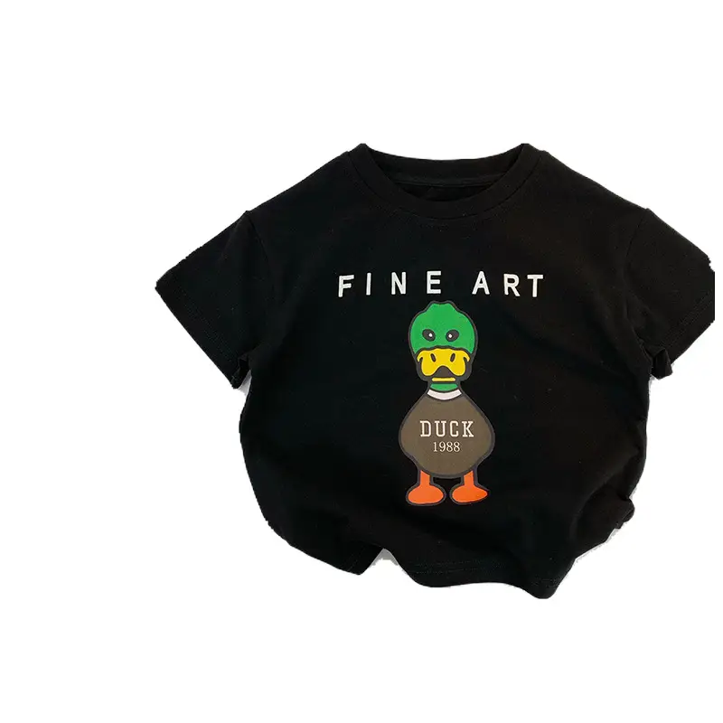 Boys Fine Art Duck T-Shirt Black White 2025 — feature 1