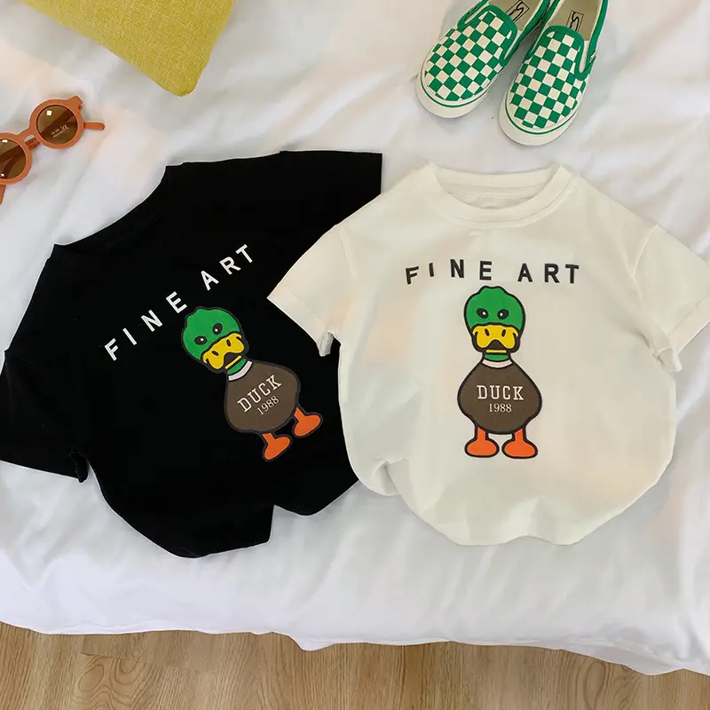 Boys Fine Art Duck T-Shirt Black White 2025 — feature 13