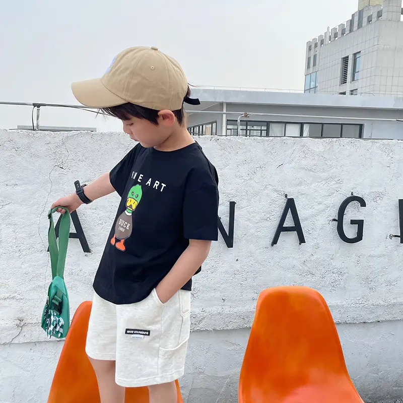 Boys Fine Art Duck T-Shirt Black White 2025 — feature 16