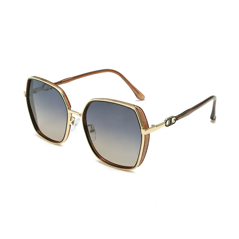 Women Polarized Anti-Ultraviolet Sunglasses Gold Frame