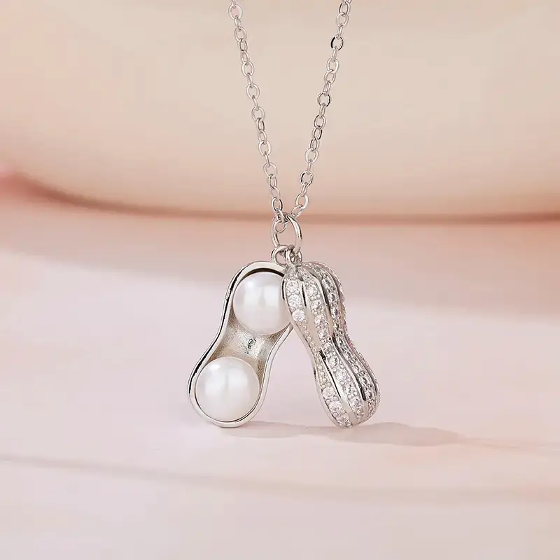 Japanese Korean Pearl Pendant Necklace Gold 2023 - Image 3