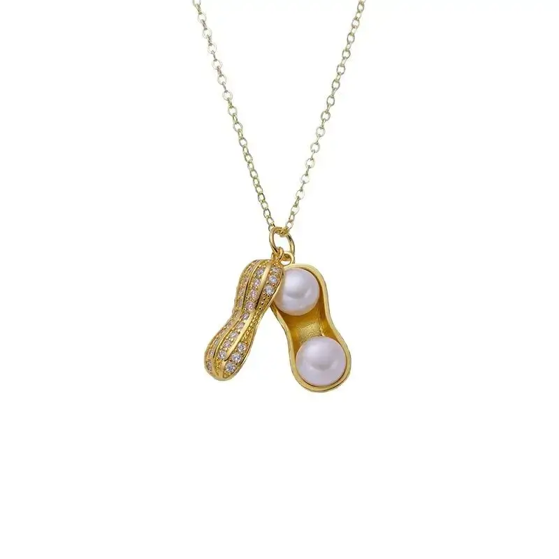 Japanese Korean Pearl Pendant Necklace Gold 2023 - Image 5