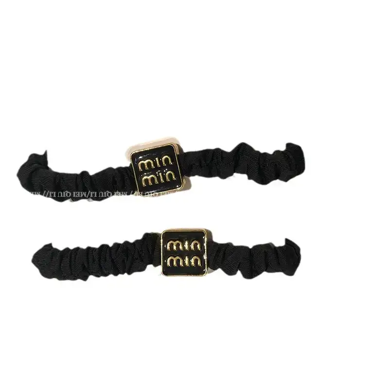 Vintage Black Rubber Hair Bands for Women - Image 10