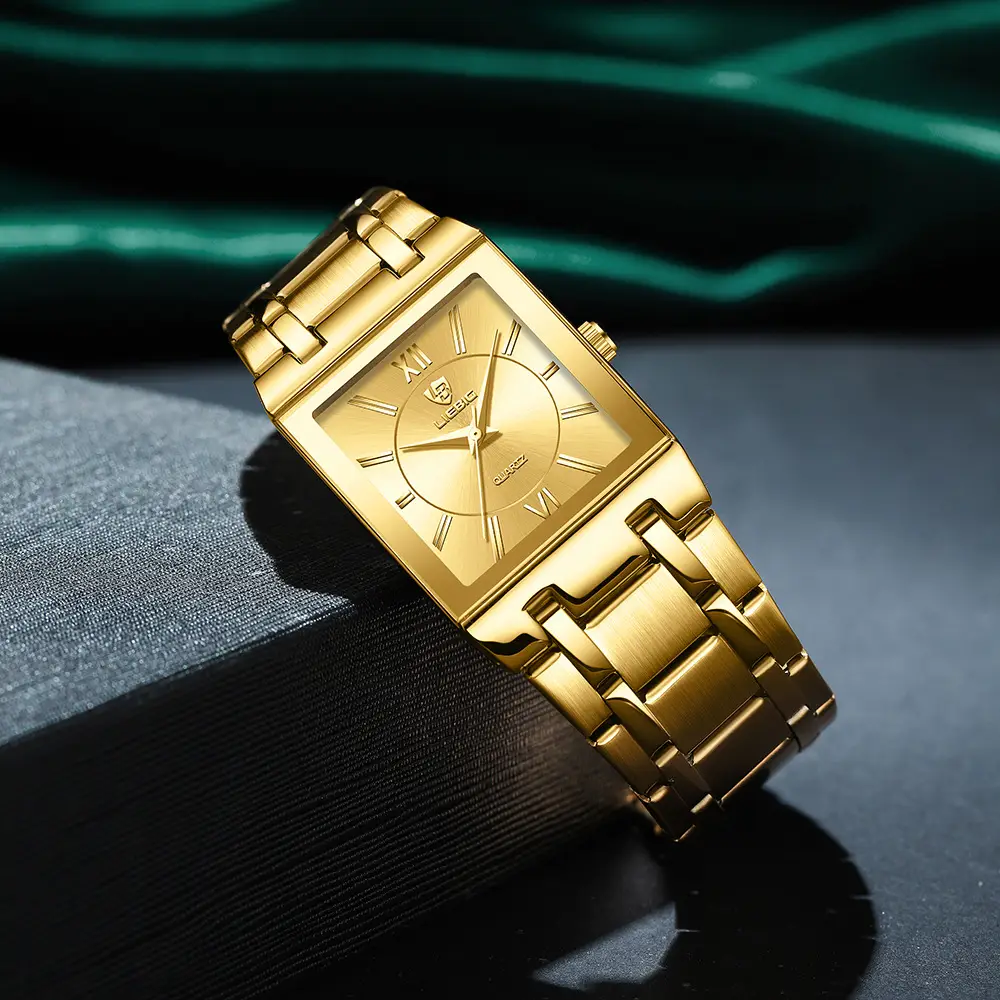 Liebig Quartz Gold Watch for Men Women Business Style — feature 5