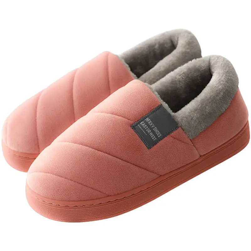 Mrs. Hui for the elderly warm cotton slippers for men's winter home fleece-lined thickened non-slip old-fashioned cotton shoes for the elderly