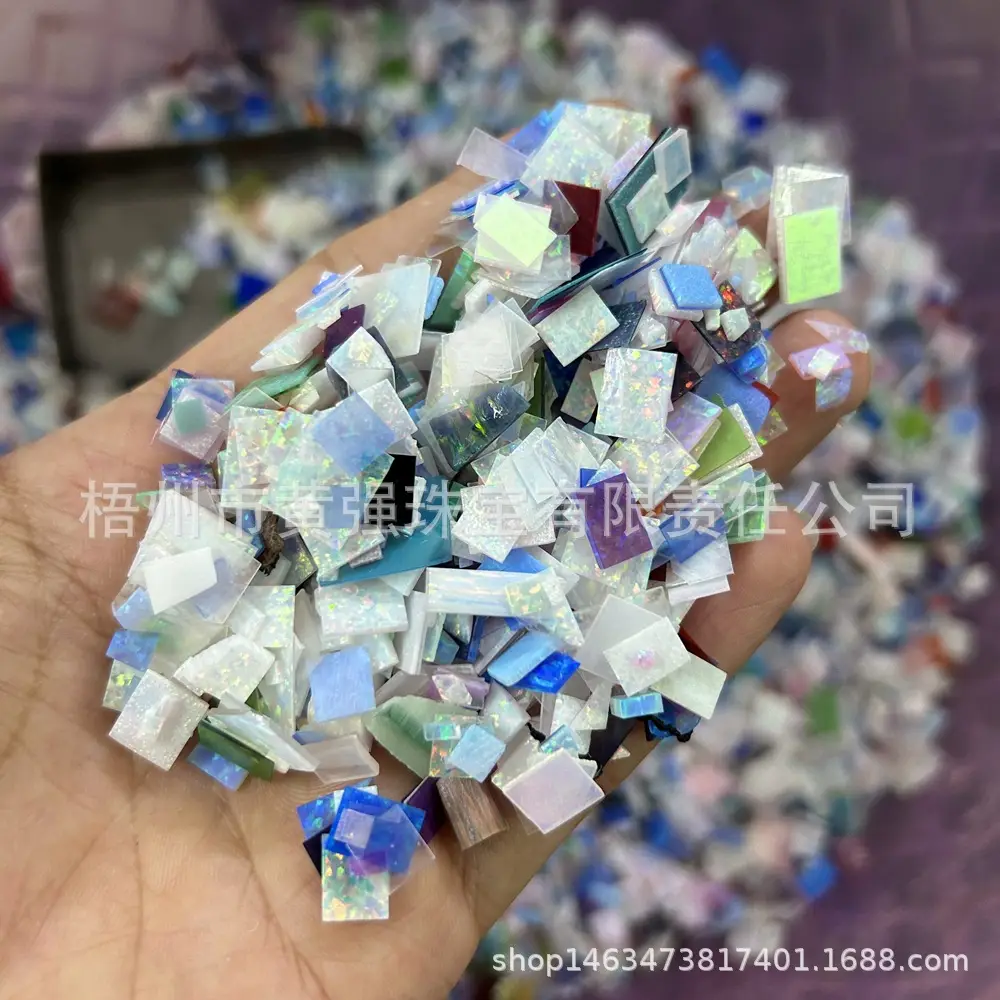 Opal Gem Spots Blue Opal Scrap for Jewelry Making — feature 13