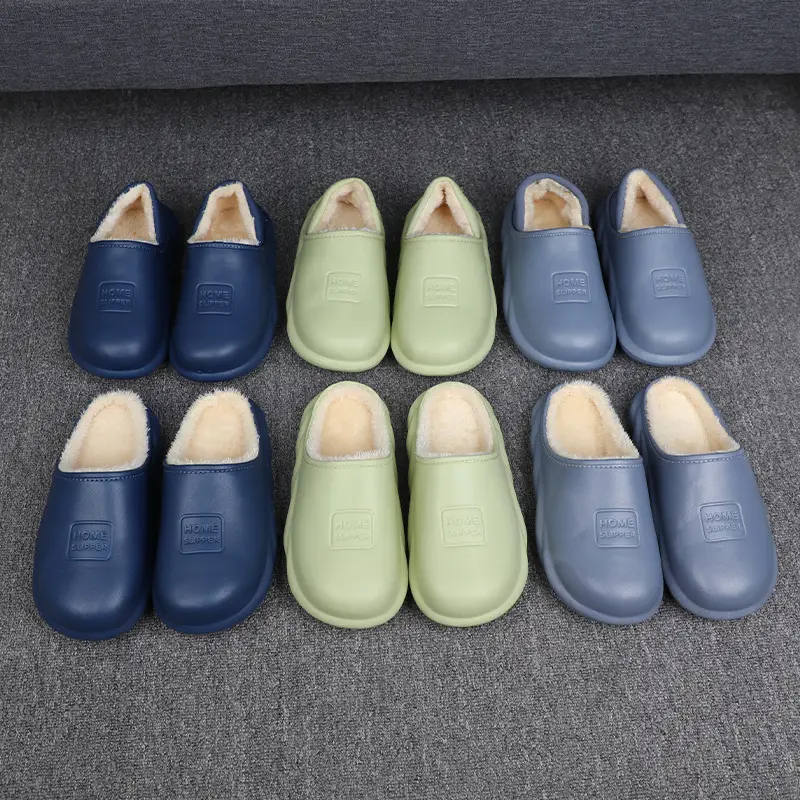 Women's Pink Cotton Slippers with Heel for Winter Comfort - Image 11