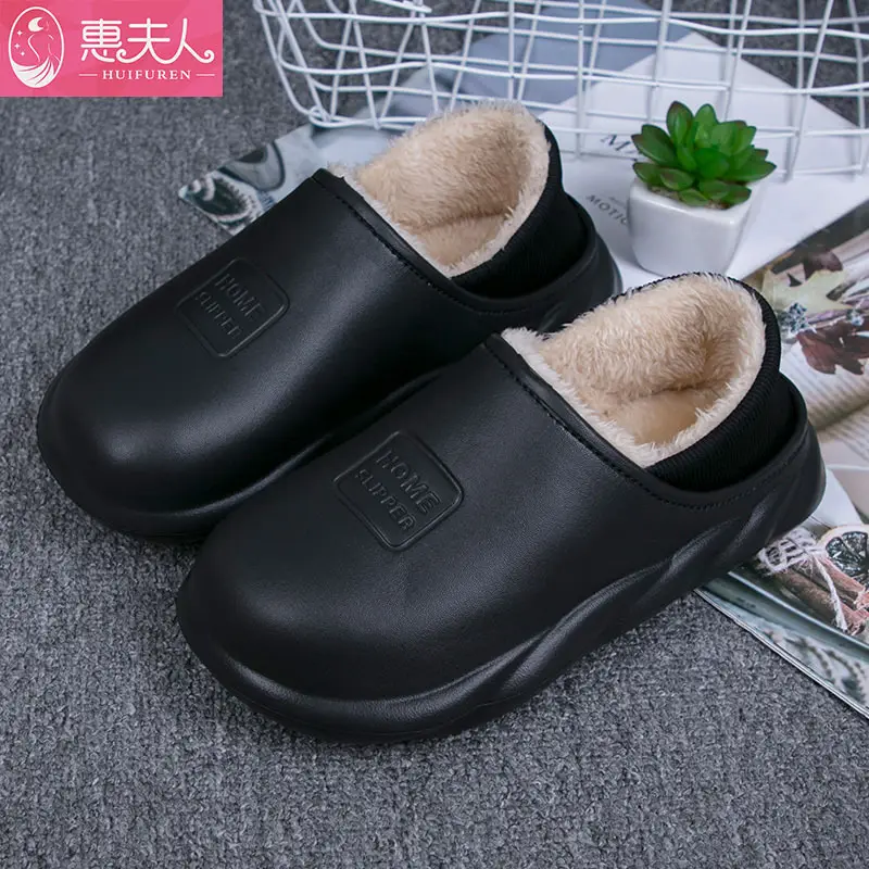 Women's Pink Cotton Slippers with Heel for Winter Comfort - Image 4