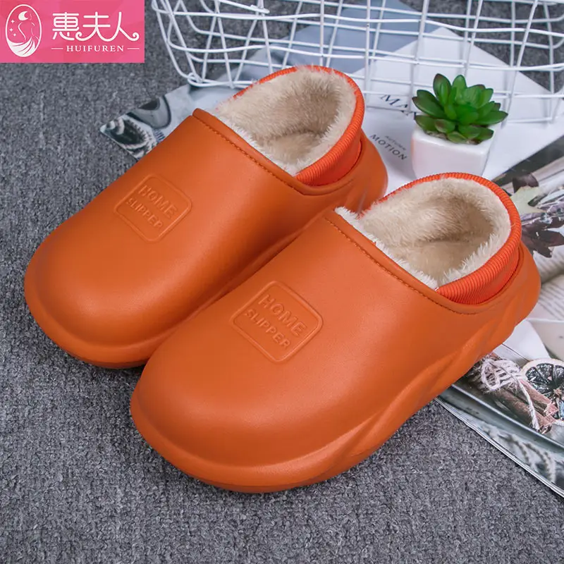 Women's Pink Cotton Slippers with Heel for Winter Comfort - Image 5