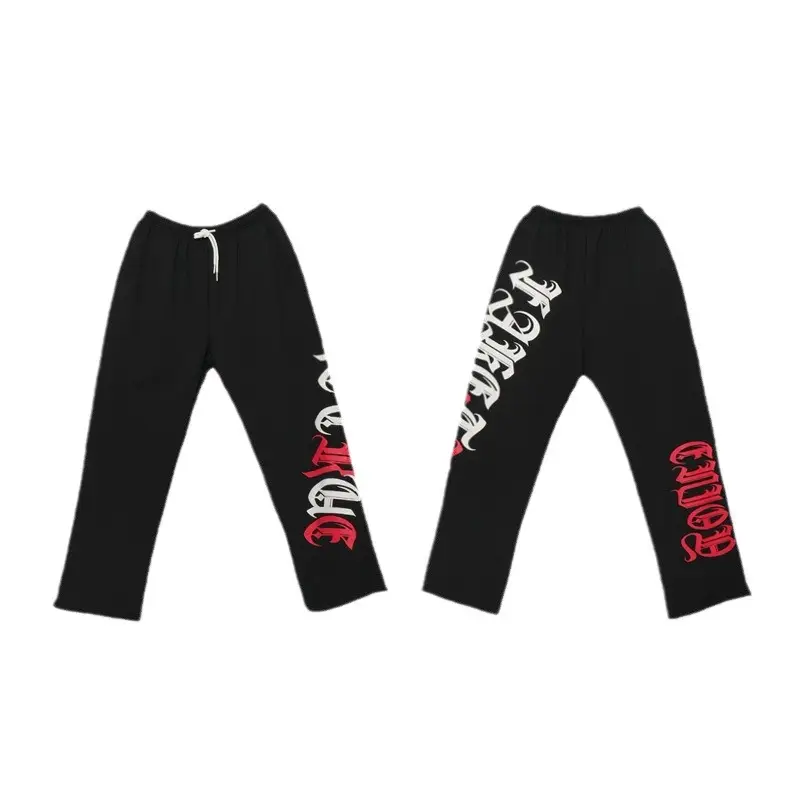 Women's Cross-Border Hip-Hop Sweatpants Black Red White - Image 6