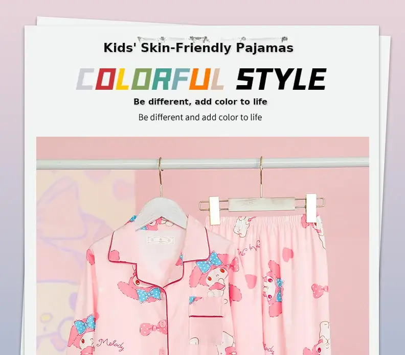 Children's Cartoon Pajamas Pink Long Sleeve Spring Autumn — feature 14