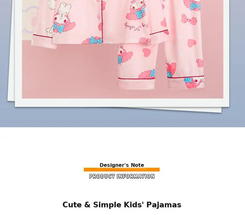 Children's Cartoon Pajamas Pink Long Sleeve Spring Autumn — feature 15