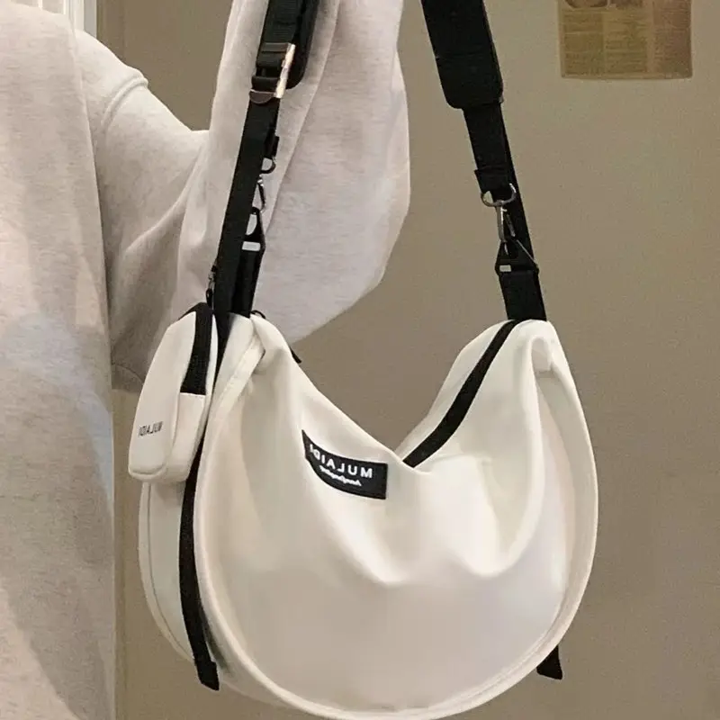 Japanese Style Canvas Crossbody Bag for Women Large Capacity