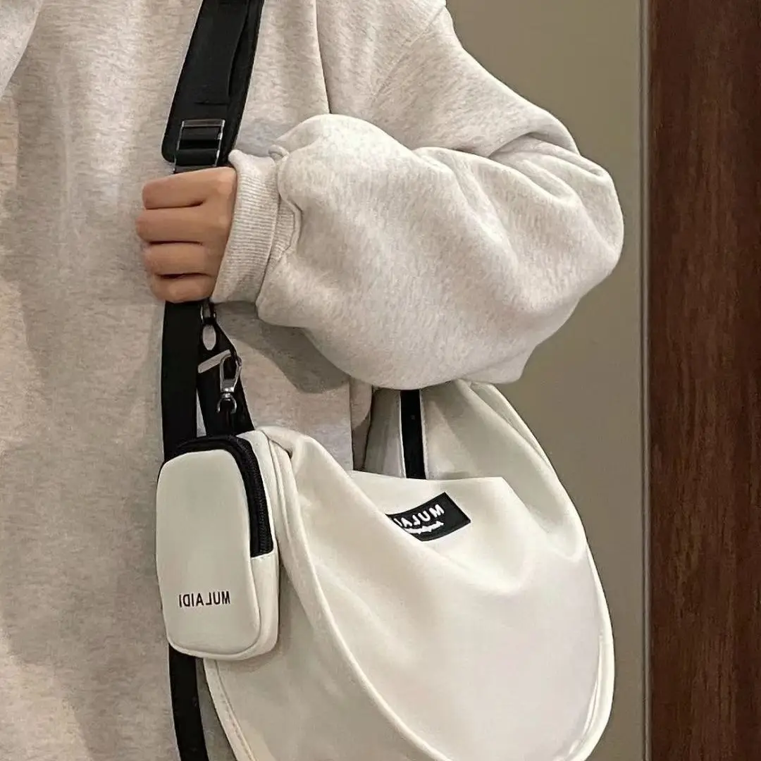 Japanese Style Canvas Crossbody Bag for Women Large Capacity