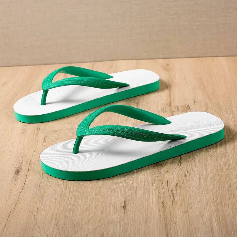 Men's Red Strap Flip Flops Summer Casual Sandals - Image 8