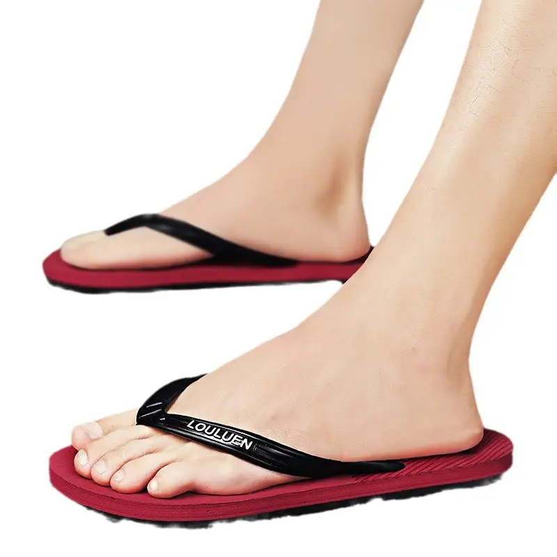 2024 New Men's White Korean Slippers Plus Size