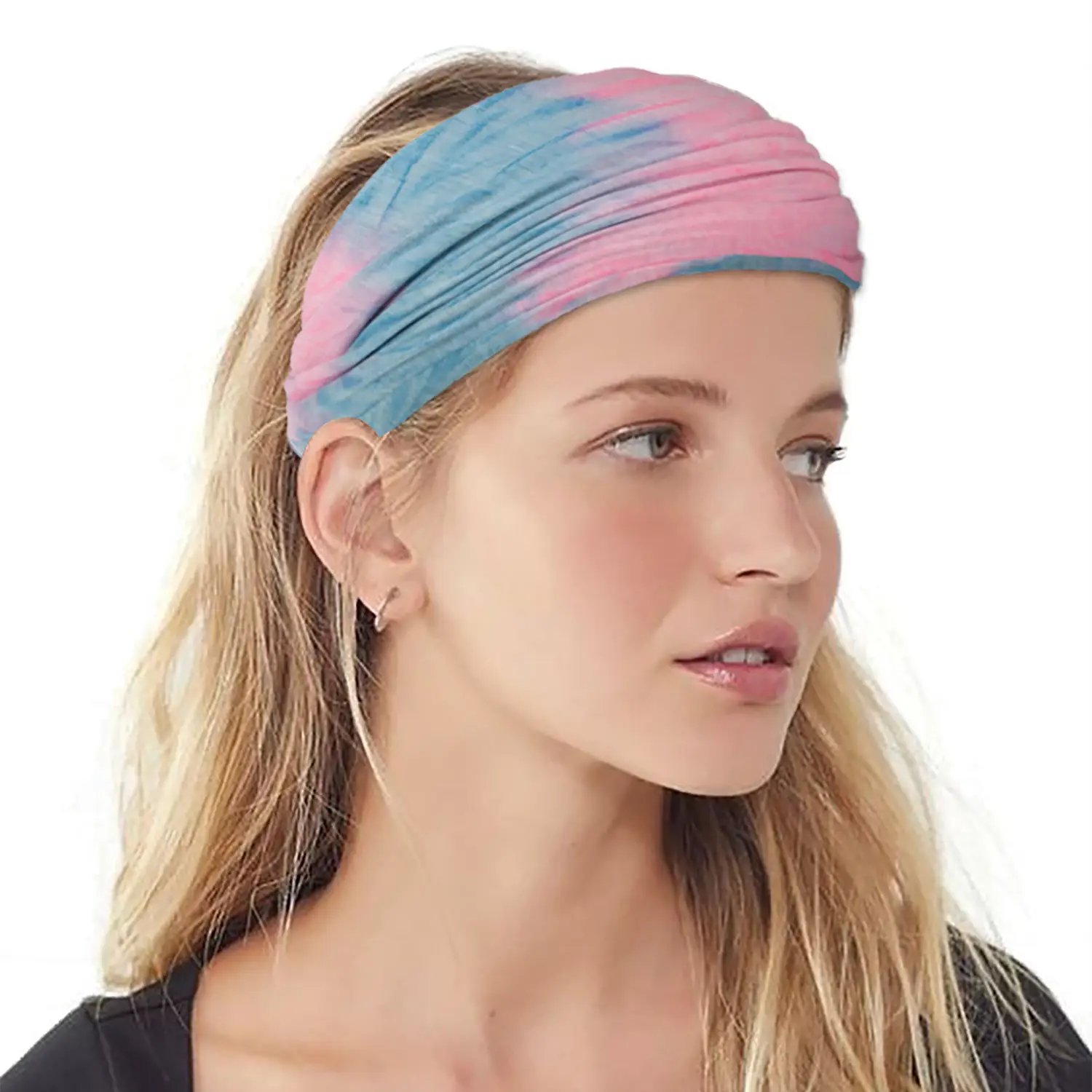 Women's Tie-Dyed Yoga Hair Band European American Elastic Headband - Image 15