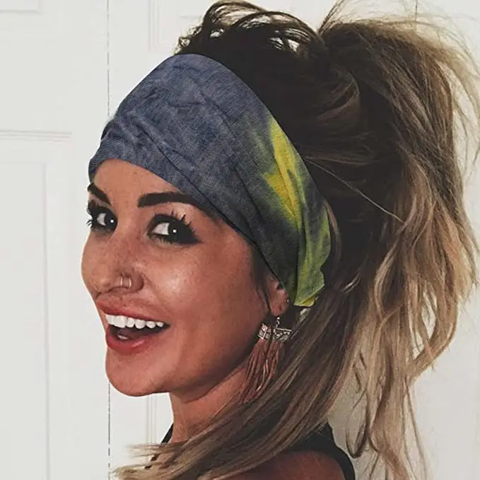 Women's Tie-Dyed Yoga Hair Band European American Elastic Headband — feature 6
