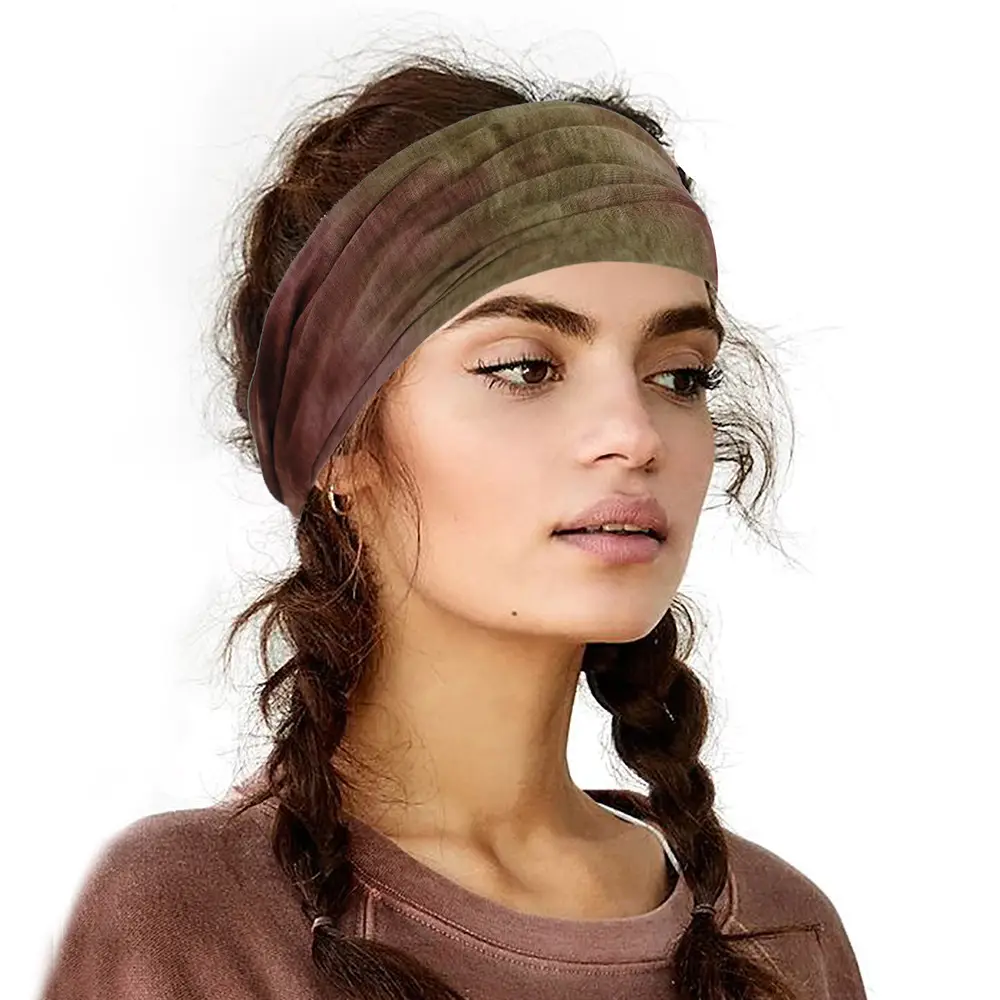 Women's Tie-Dyed Yoga Hair Band European American Elastic Headband — feature 9