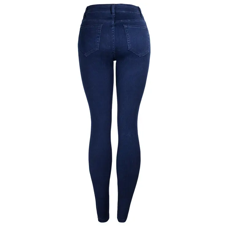 Dark Blue Slim Fit Skinny Jeans Women's Slim Waist Pants — feature 23