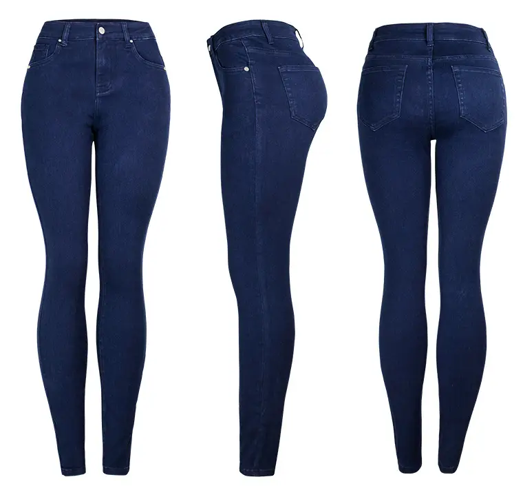 Dark Blue Slim Fit Skinny Jeans Women's Slim Waist Pants — feature 26