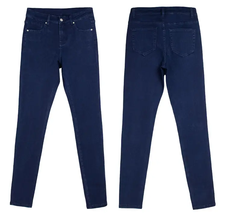 Dark Blue Slim Fit Skinny Jeans Women's Slim Waist Pants — feature 27