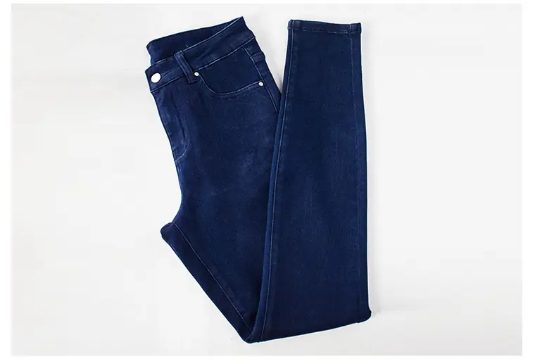 Dark Blue Slim Fit Skinny Jeans Women's Slim Waist Pants — feature 42