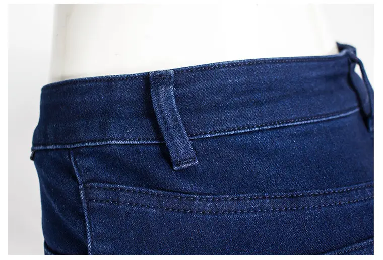 Dark Blue Slim Fit Skinny Jeans Women's Slim Waist Pants — feature 45