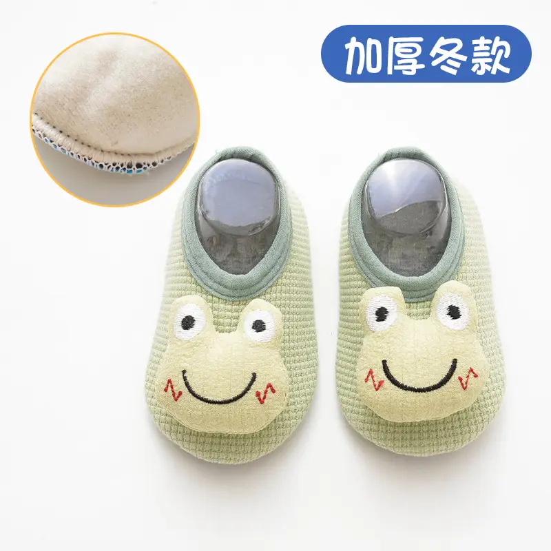 Baby Floor Socks Cartoon Green Soft Indoor Walking