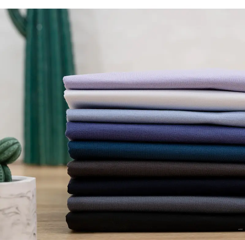 Men's Blue Silk T-Shirt Round Neck 220g — feature 38