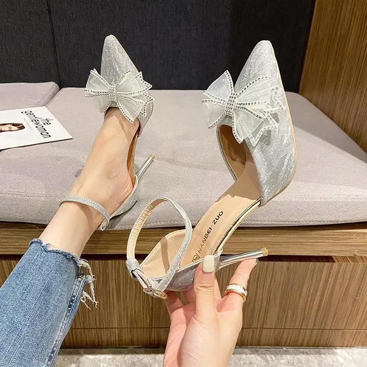 Purple Faux Fur High Heel Sandals for Women — feature 4