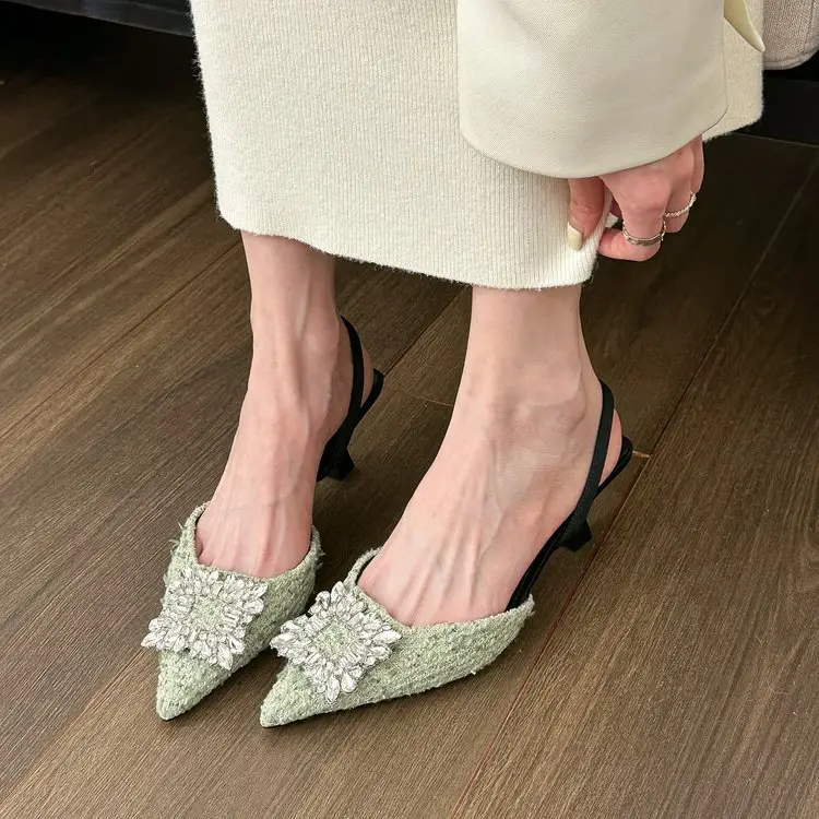 Purple Faux Fur High Heel Sandals for Women — feature 7