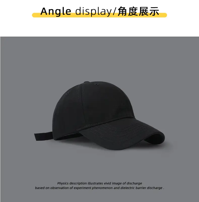 Men's White Baseball Cap Large Size Summer Casual — feature 8