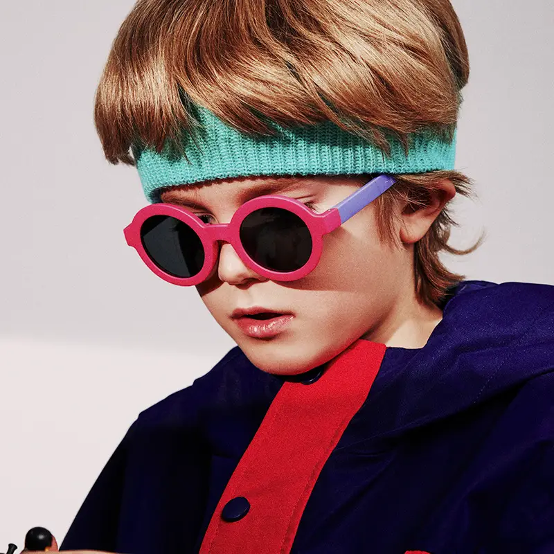 2026 Kids Round Frame Silicone Sunglasses for Boys Girls