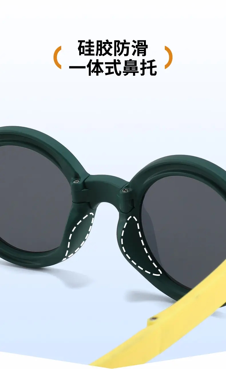 2026 Kids Round Frame Silicone Sunglasses for Boys Girls — feature 15