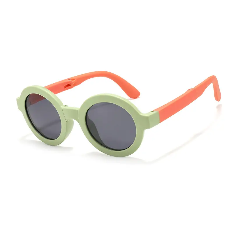 2026 Kids Round Frame Silicone Sunglasses for Boys Girls