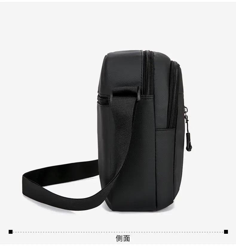 Men's Grey Oxford Cloth Crossbody Bag — feature 25
