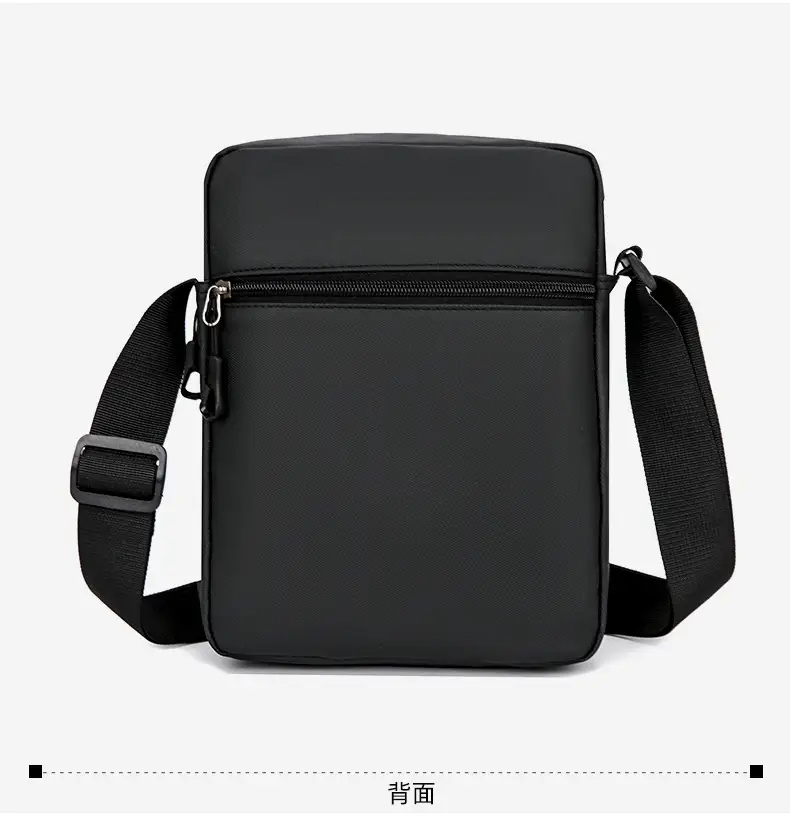 Men's Grey Oxford Cloth Crossbody Bag — feature 26