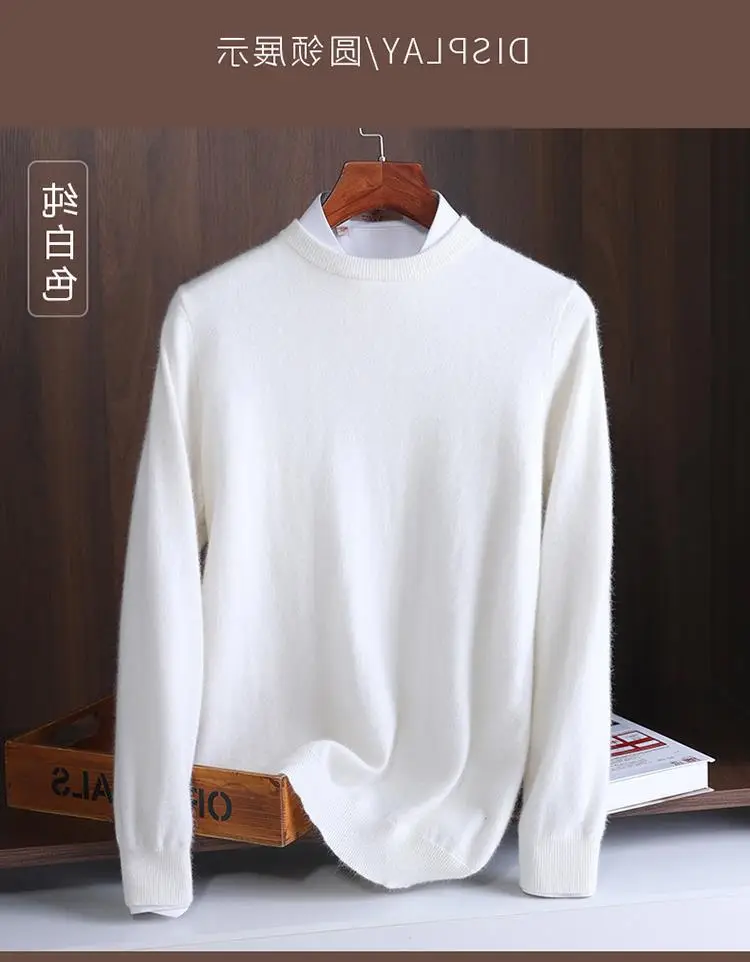 Men V-Neck Pullover Sweater Long Sleeve 2023 Grey