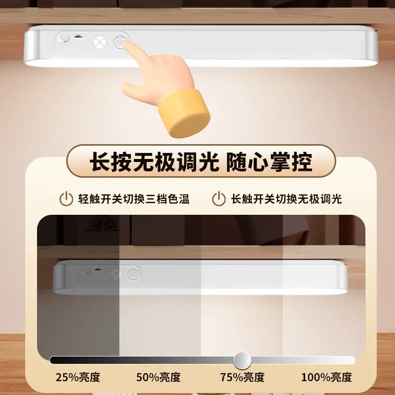 Cross-border magnetic desk lamp dormitory study desk eye protection LED tube bedside charging remote control cool lamp