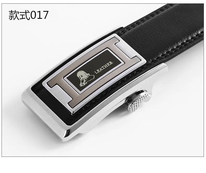 Men's Black Genuine Leather Belt with Automatic Buckle β feature 16